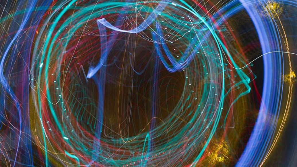 lights of different colors in a circular pattern