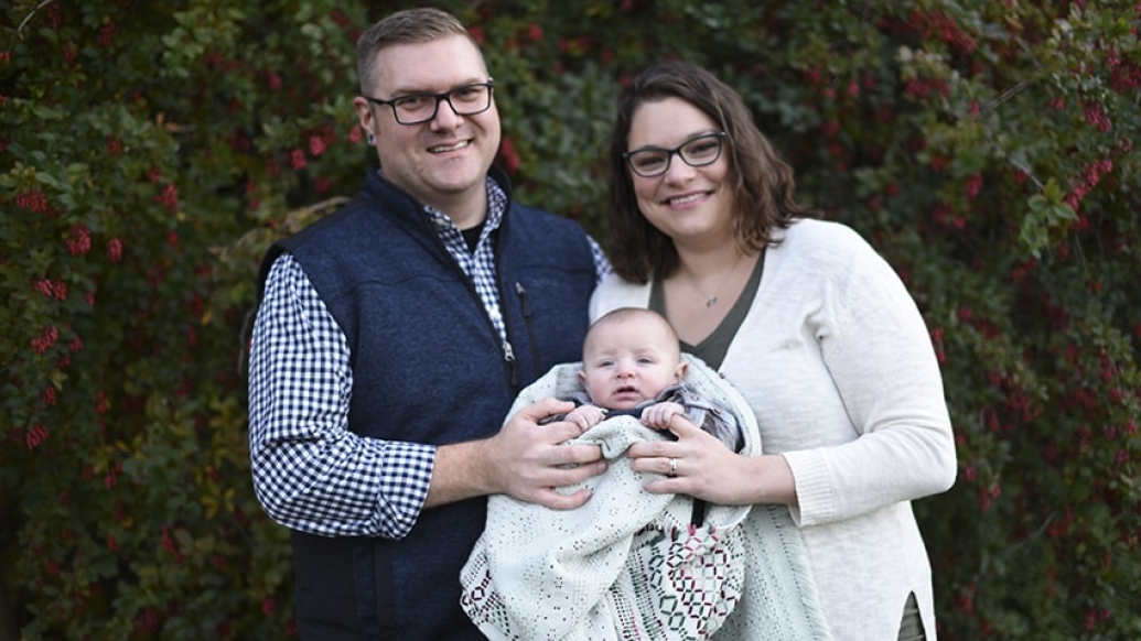 photo of Thom, Elizabeth and Caleb Elder