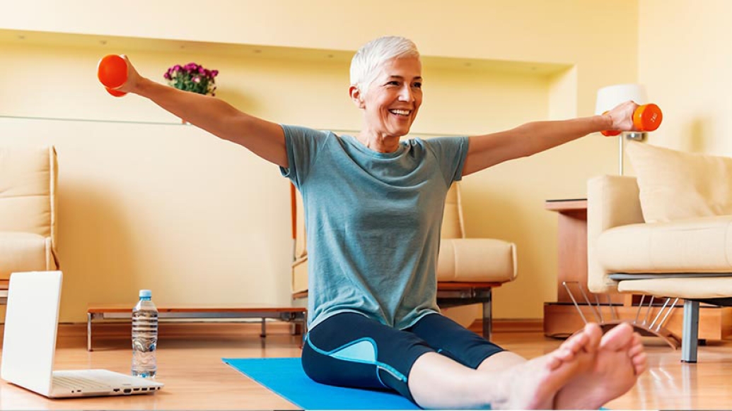 Women doing light weight training rehab