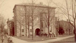 photo of the chemical laboratory in 1856