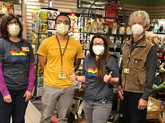 Friends Gift Shops employees pose for a photo