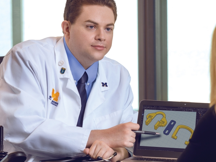 Chris Connelly with a patient