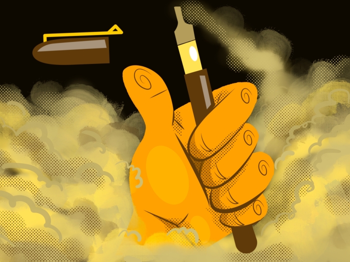 vaping hand
