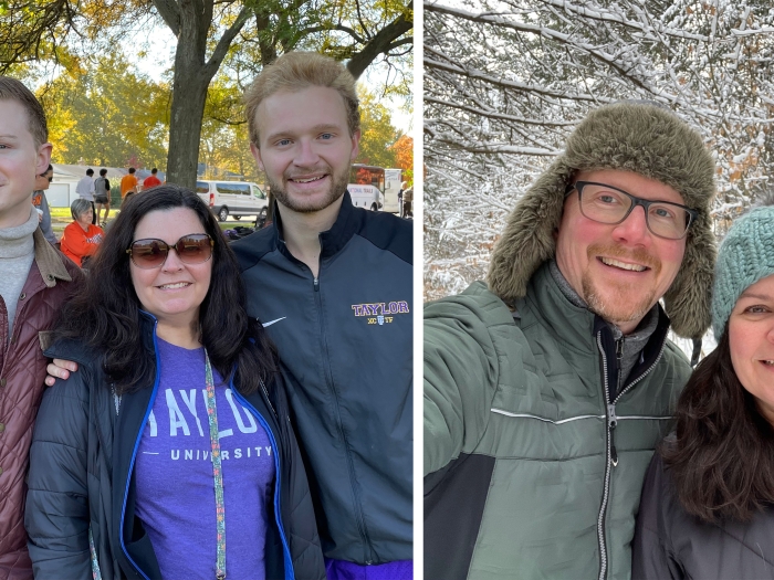 Woman Smiling Taylor Snowy Woods
