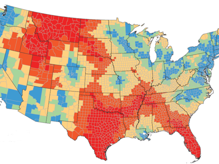 map with different colors