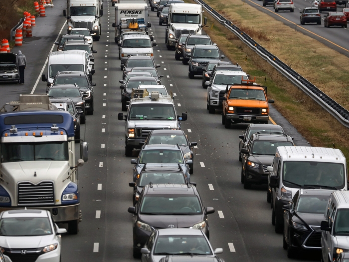 cars jammed on highway
