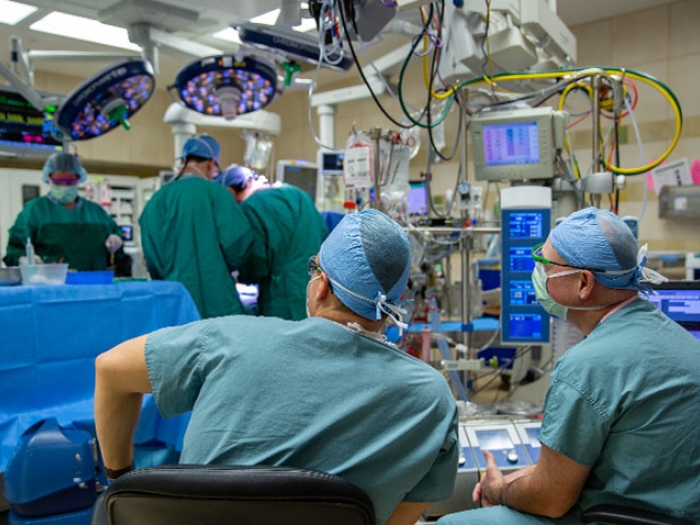 Physician in surgery room