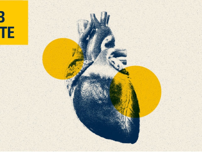 heart image lab note navy blue yellow 