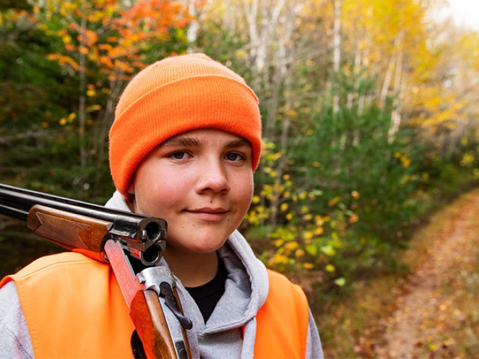 teen hunter orange hat vest