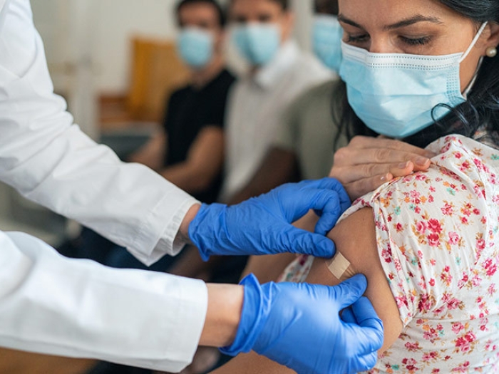 woman receiving shot