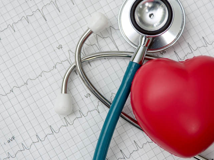 Heart with stethoscope