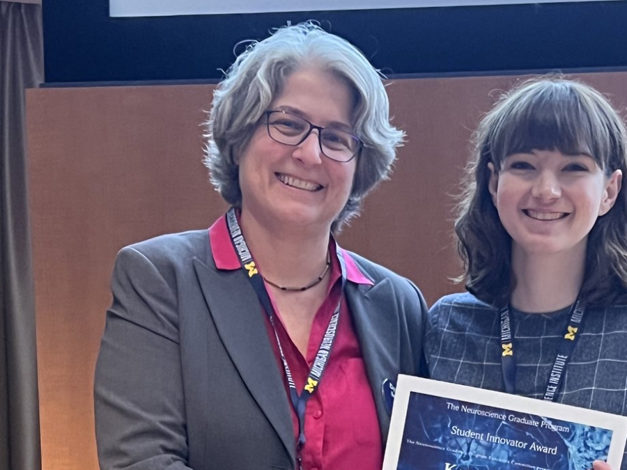Carol Elias with graduate student
