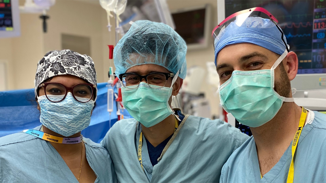 Medical professionals in PPE