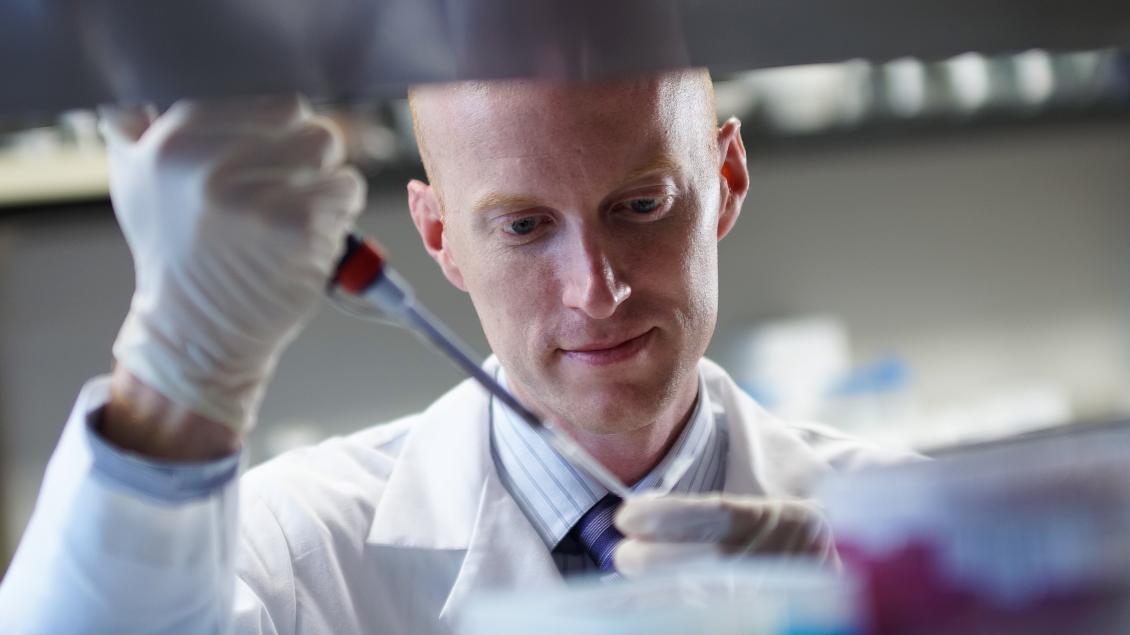Doctor performing a test