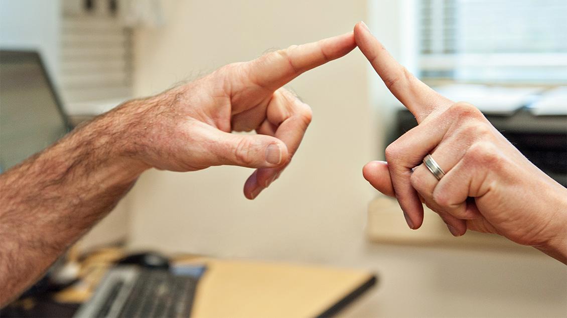 Fingers touching in a neurology exam