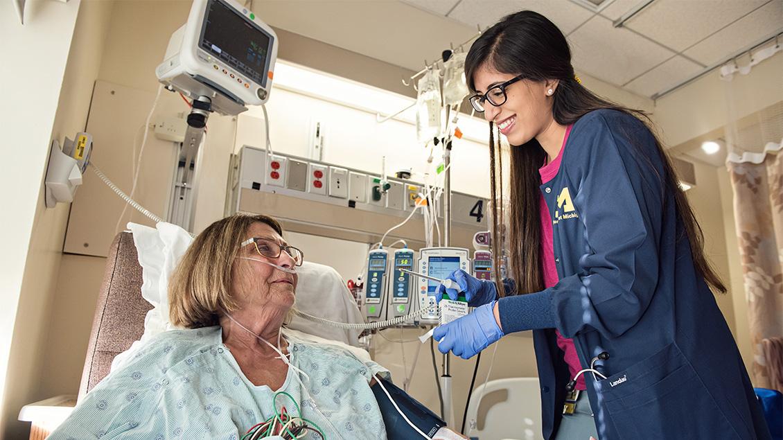 Nurse with older woman