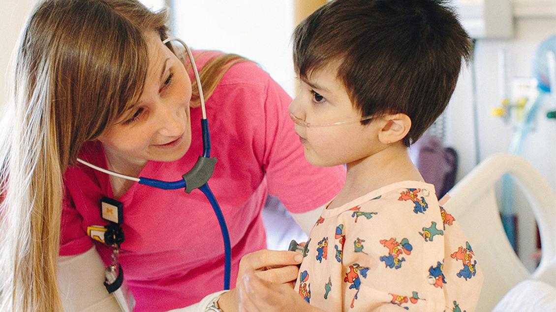 Nurse and young boy