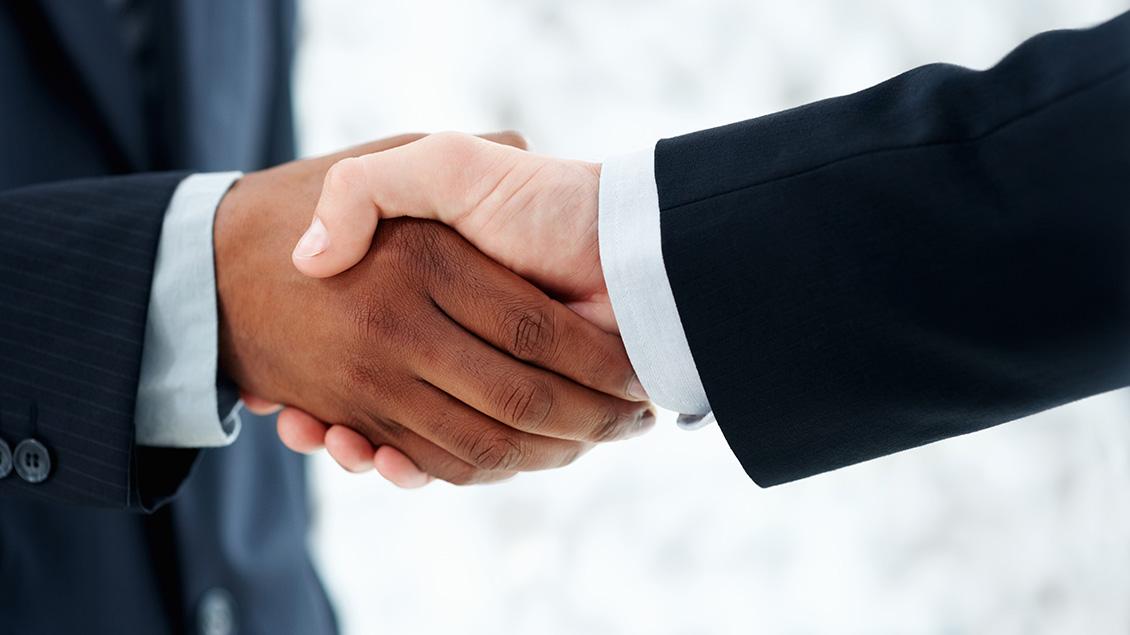 handshake of two business people