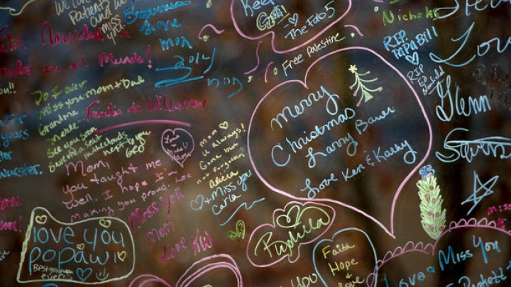 Window messages written in marker