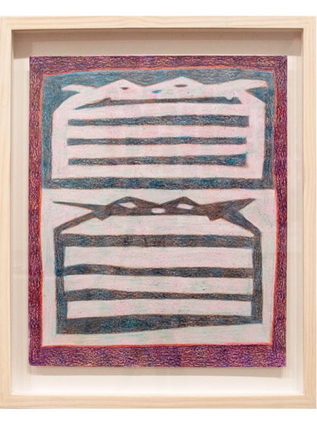 Natalie Petrosky abstract drawing in frame
