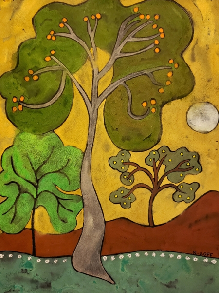 Abstract tree painting by Richard Goff