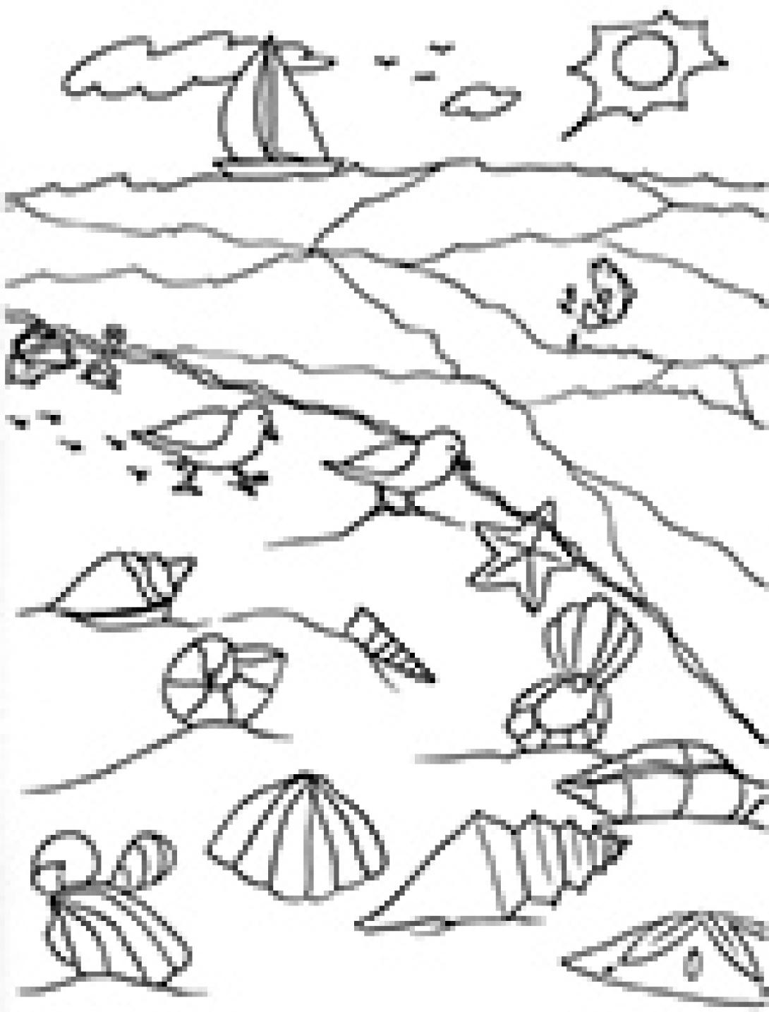 Shoreline coloring page